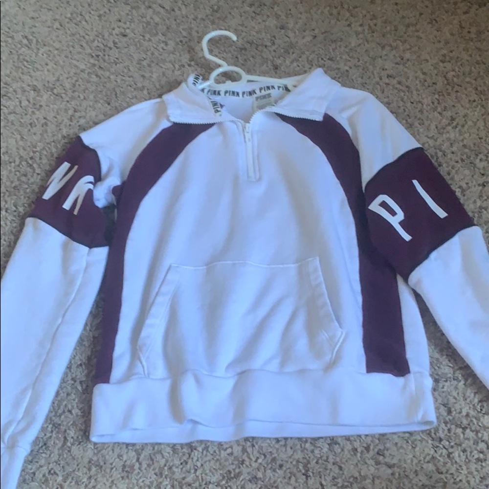 PINK quarter zip sweater